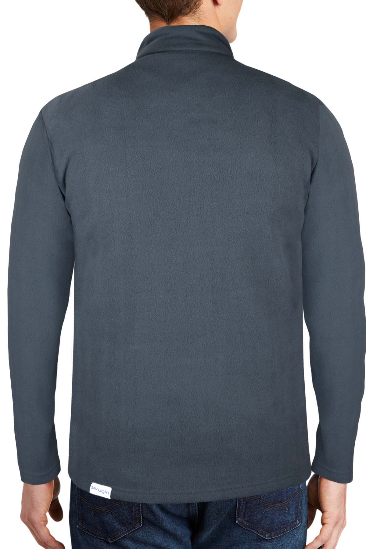 Sivugin Erkek Polar Hırka Gri Arka